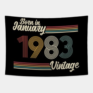 Vintage Born in January 1983 Tapestry