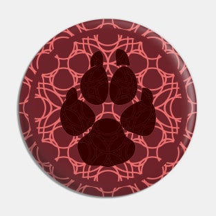 Red dog paw Pin