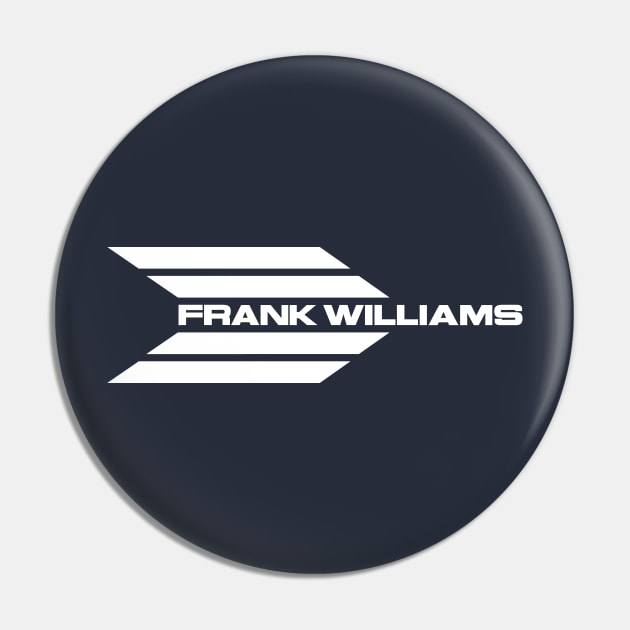 Frank Williams Racing 1969-70 team logo (no address) - white print Pin by retropetrol