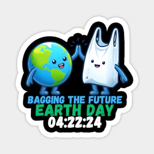 Bagging the future earth day 2024 Magnet