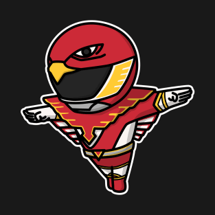 Red Hawk Choujin Sentai Jetman Chibi Style Kawaii T-Shirt