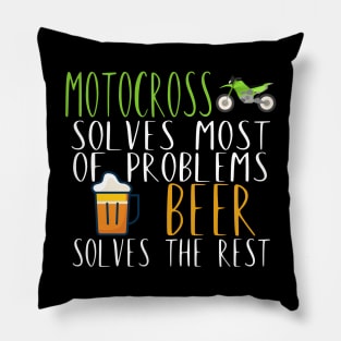 Motocross problems beer Pillow