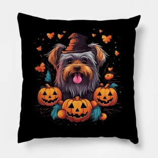 Yorkshire Terrier Halloween Pillow