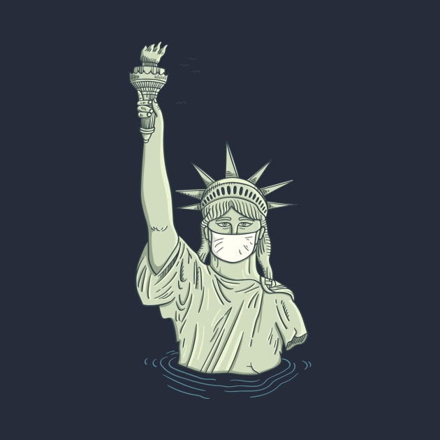 Masked Liberty by Moe Tees