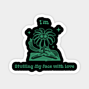 I'm Stuffing My Face with Love Gnome Hippie Thanksgiving Magnet