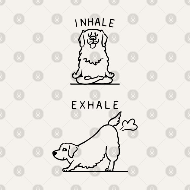 Inhale Exhale Golden Retriever by huebucket