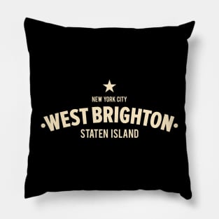 West Brighton, Staten Island - Where NYC Charm Meets Neighborhood Vibe Pillow