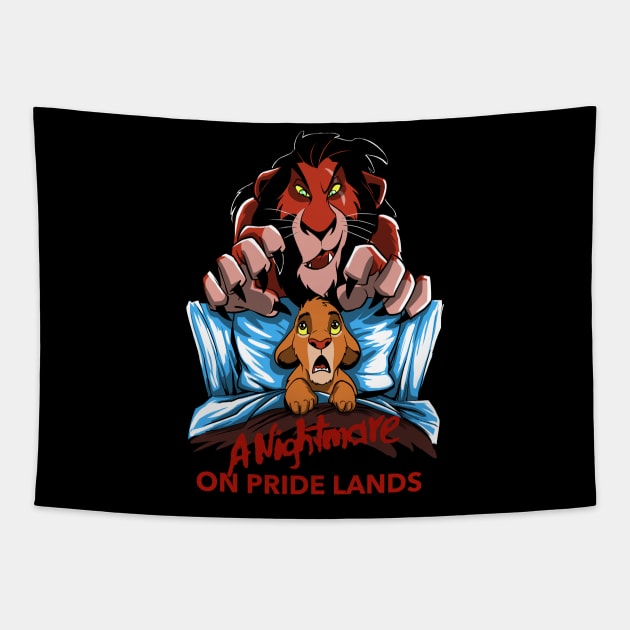 Nightmare on Pride Lands Tapestry by Zascanauta