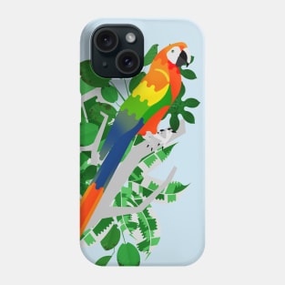Rainbow macaw Phone Case