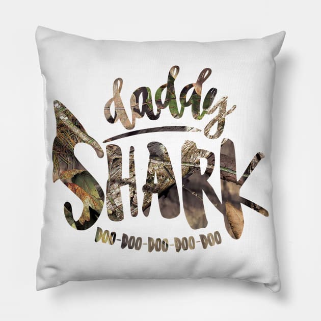 Daddy Shark Doo Doo Doo Doo Doo Pillow by hawkadoodledoo