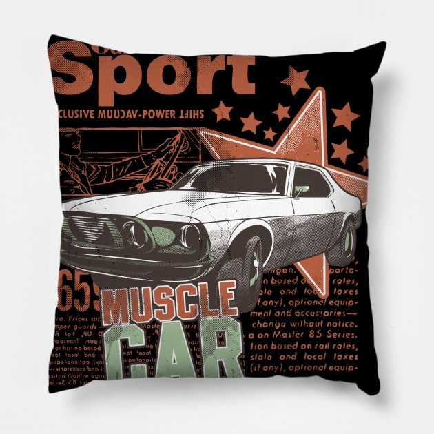 Classic Sport Fast Car Pillow by Seopdesigns