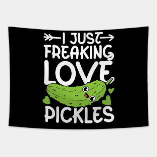 I Just Freaking Love Pickles Tapestry