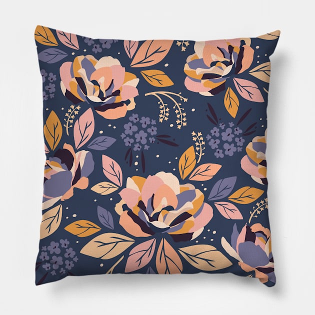 Dreaming Flowers Pillow by VessDSign