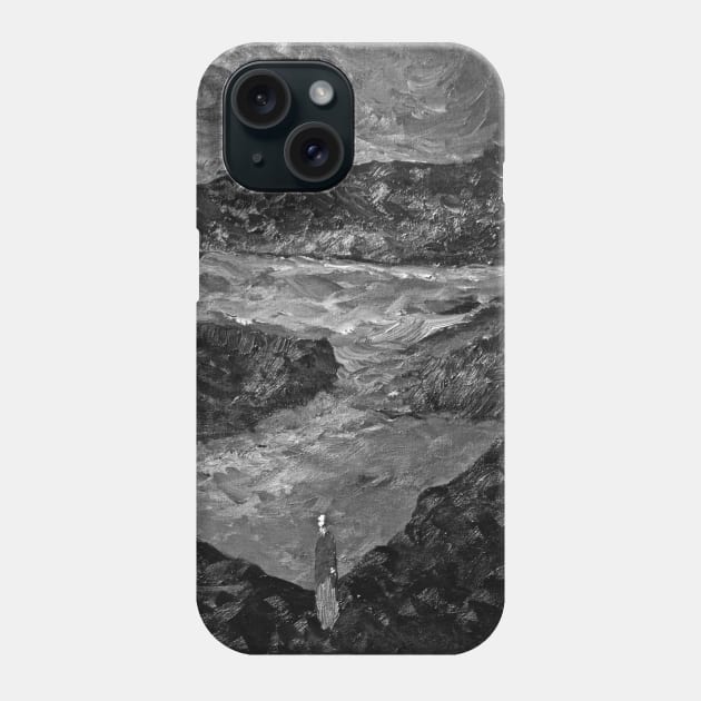 Woman on the Rocky Shore! Phone Case by Mickangelhere1