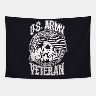 US ARMY VETERAN SKULLS Tapestry