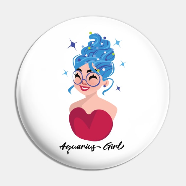 Aquarius Astrology Horoscope Zodiac Birth Sign Gift for Women Pin by xena