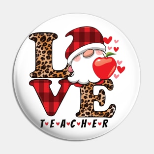 funny love valentines day shirts for teachers gnome squad student Pin