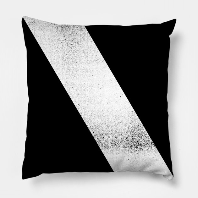 Backslash - White Pillow by RetroLogosDesigns