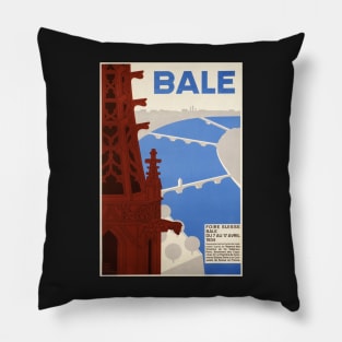 Bale,Basel,Switzerland,Travel Poster Pillow