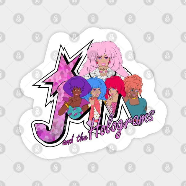 Love - Jem and the Holograms by BraePrint Magnet by Braeprint