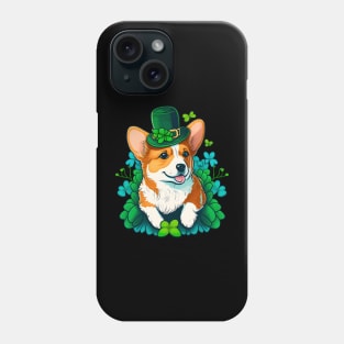 Funny Corgi Lover Shamrock Happy St Patricks Day Phone Case