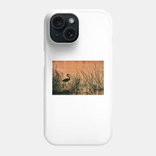 Heron at dusk Phone Case