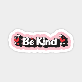 Be Kind Words with Cute Hearts Magnet