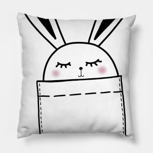 Sweet bunny in a pocket Pillow