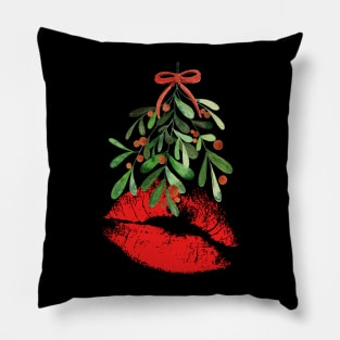 mistletoe kisses Pillow