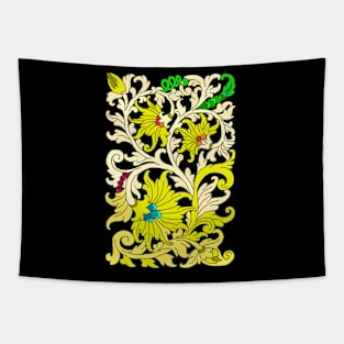 golden floral classic carved object Tapestry