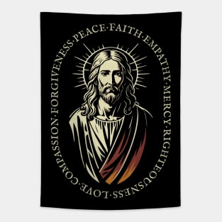 Jesus Christ Love Faith Christian Gift Idea Tapestry