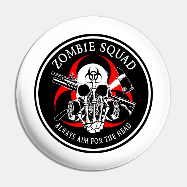 Biohazard Zombie Squad Always aim for the head F U Ring Patch outlined Pin by Ratherkool