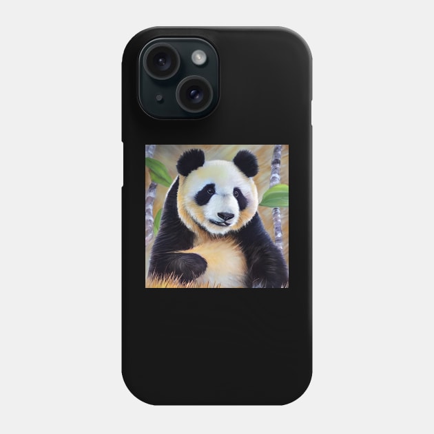 Giant Panda Painting Phone Case by KayBee Gift Shop