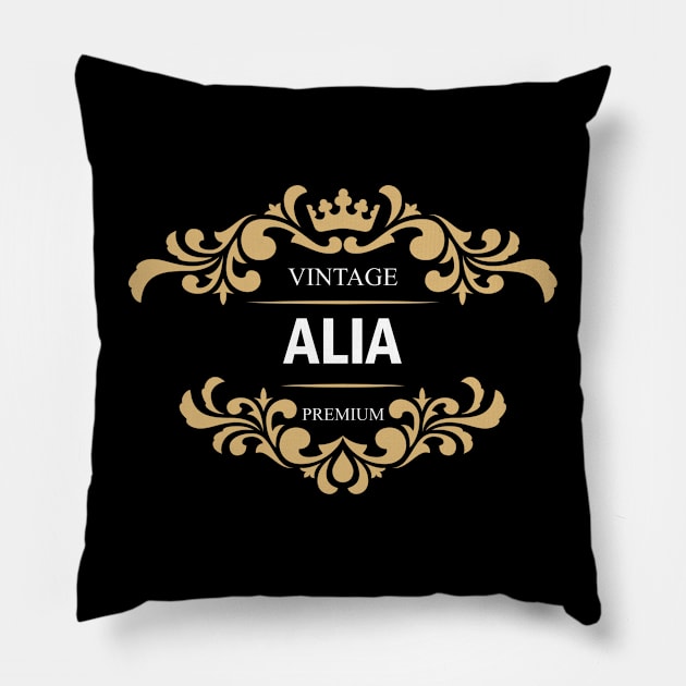 Alia Name Pillow by Rizaldiuk