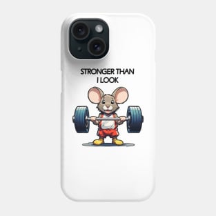 Cute Mouse at the Gym Phone Case