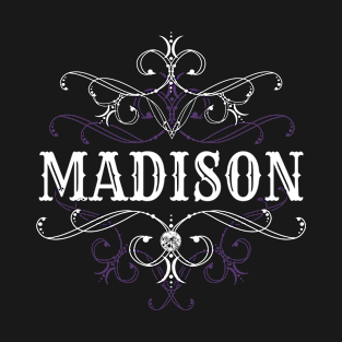 Madison Name Gothic Style Goth Ornament T-Shirt