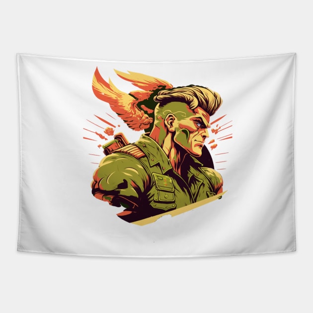 Guile Street Fighter Design - Original Artwork Tapestry by Labidabop