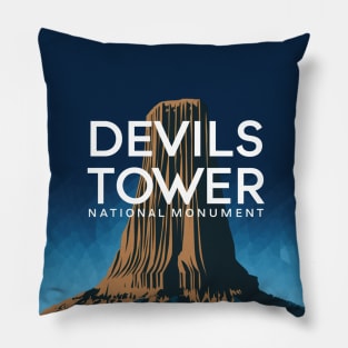 Majestic Devils Tower - National Monument Pillow