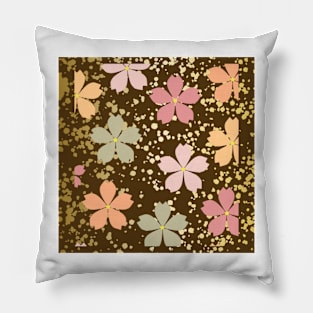 shimmery floral Pillow