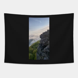 Misty Mountain Cliff in Appalachia Tapestry