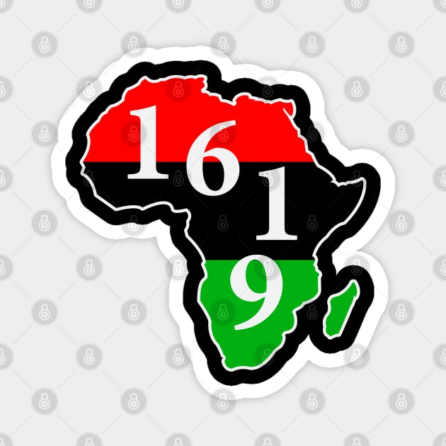 1619 Black History Month Africa Flag Magnet by UrbanLifeApparel