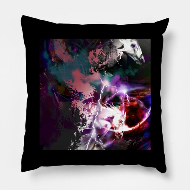 Riders on the Storm ghostly spooky horses Pillow by sandpaperdaisy