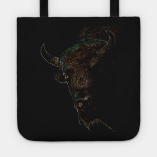 american bison, Colourful Bison Tote