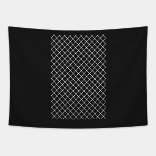 Dotted Grid 45 Black Tapestry