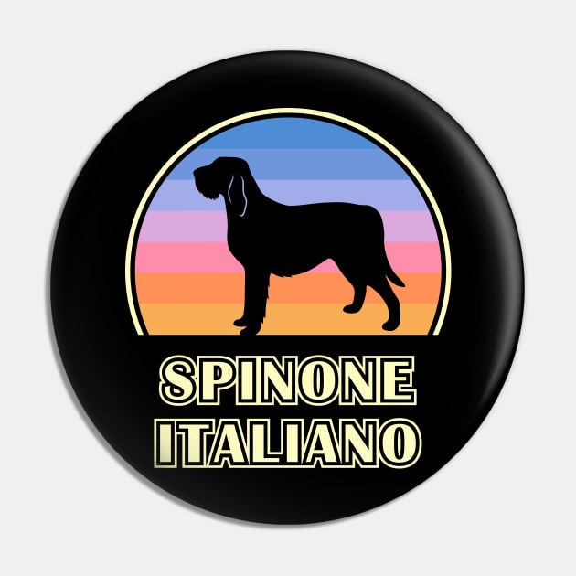 Spinone Italiano Vintage Sunset Dog Pin by millersye