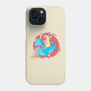 Unicorn Riding Shark Phone Case