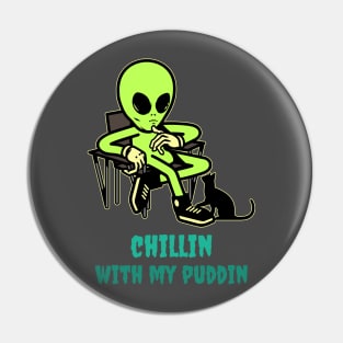 Alien cat tee-shirt Pin