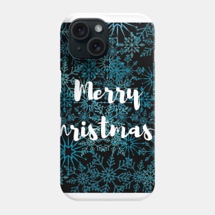 Blue Merry Christmas! Phone Case