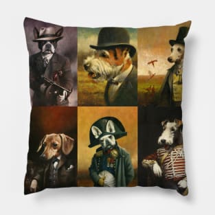 Dog Breeds Historical Characters Pillow