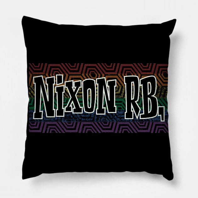 LGBTQ PATTERN AMERICA NIXON Pillow by Zodiac BeMac